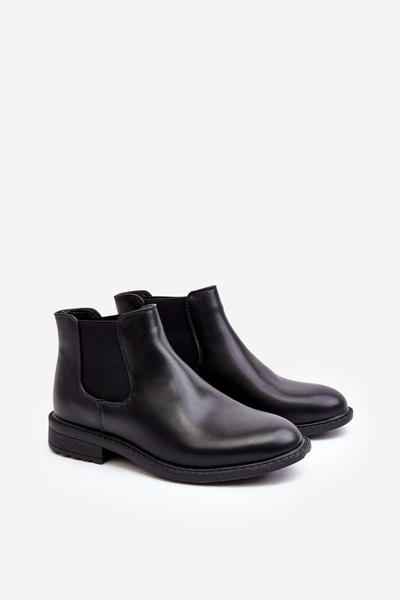 Bottines Chelsea Basses Homme Noir Dymidi