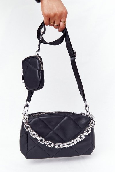 Petit Sac Bandoulière Avec Un Sachet Barcelona Noir