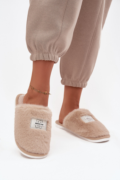 Hausschuhe Damen Fell Beige Maelis