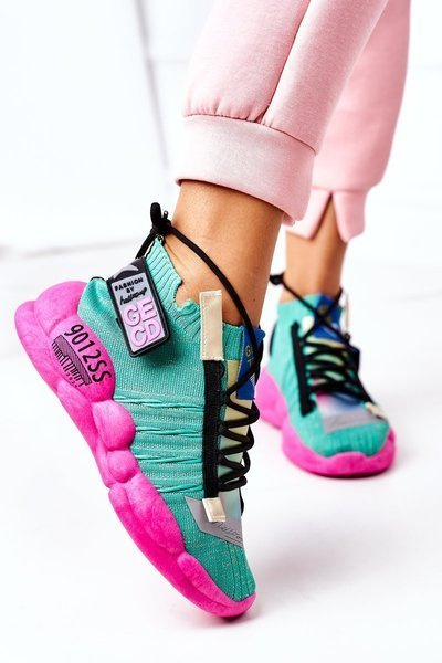Damen Sportschuhe Turnschuhe Grüner Bubble Tea