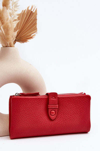 Portefeuille spacieux rouge pour femme Aenima