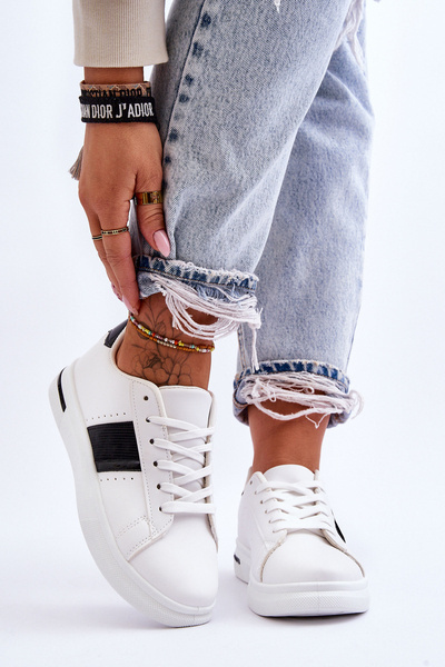 Chaussures plateforme sport femme Noir et blanc Soris