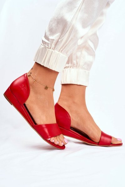 Sandales Femme Maciejka Cuir Rouge 1971 Nomara