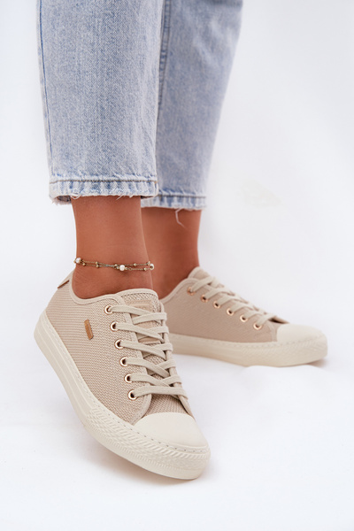 Adidași Din Material Femei Big Star RR274767 Bej