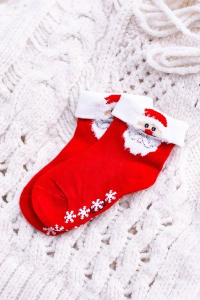 Weihnachtssocken für Kleinkinder mit Weihnachtsmann