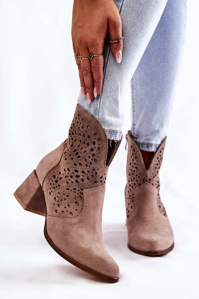 Áttört csizma Lewski Shoes 3166 Cappucino