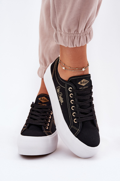 Damen Stoffschuhe auf Plattform Lee Cooper LCW-25-31-3431L schwarz