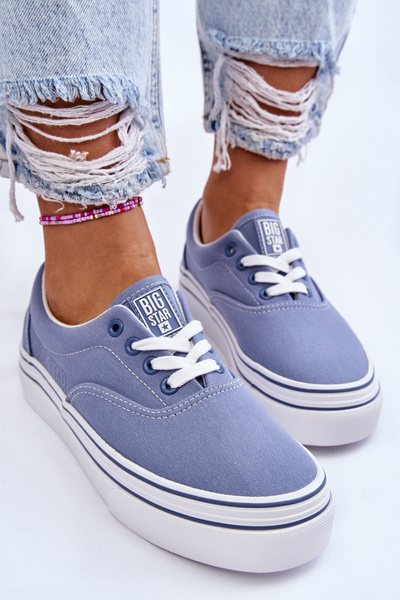 Damen-Plateau-Turnschuhe Big Star LL274231 Blau