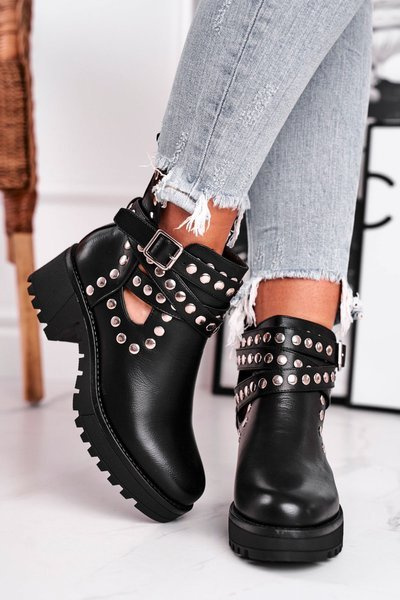 Női csizma Grunge Black Heavenly