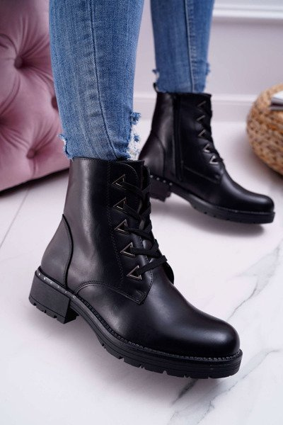 Women's Flat Heel Boots Black Sergio Leone TR718