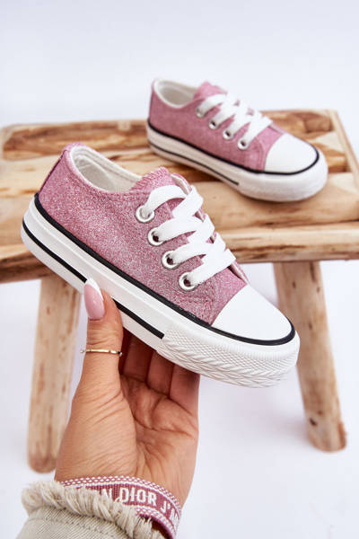 Kinder Turnschuhe gebunden Schmutziges Rosa Wella